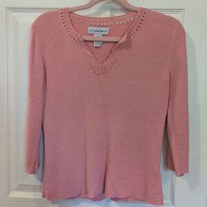 Sag Harbor Size Small Pink Pull-Over Sweater